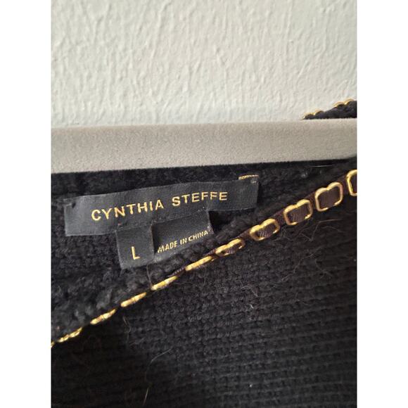 Black Cynthia Steffe, 90s, L, wool - with gold details - Picture 4 of 5